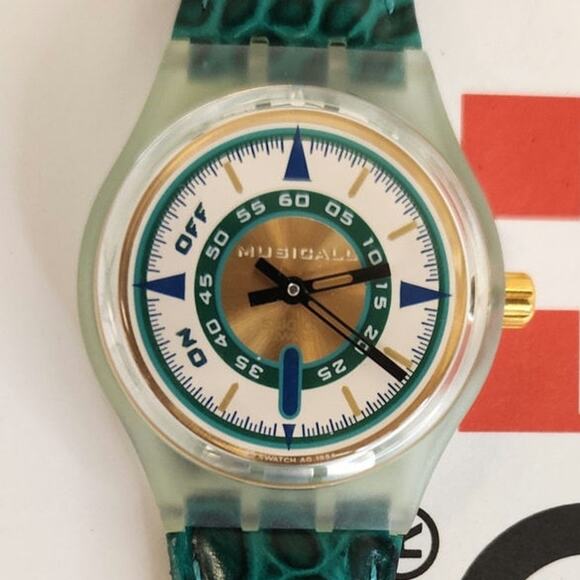Swatch Watch RING A BELL SLG102 1995 Musicall Melody By Phillip Glass - Picture 1 of 8
